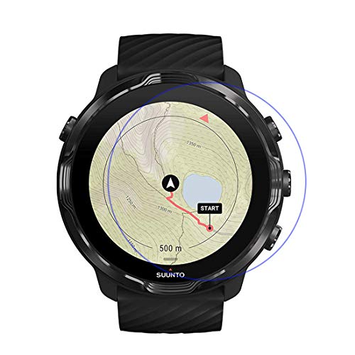 AWADUO - Protector de pantalla de cristal templado para Suunto 7, fabricado en cristal real AWADUO - Protector de pantalla de cristal templado para Suunto 7, fabricado en cristal real
