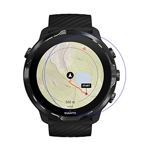 AWADUO - Protector de pantalla de cristal templado para Suunto 7, fabricado en cristal real