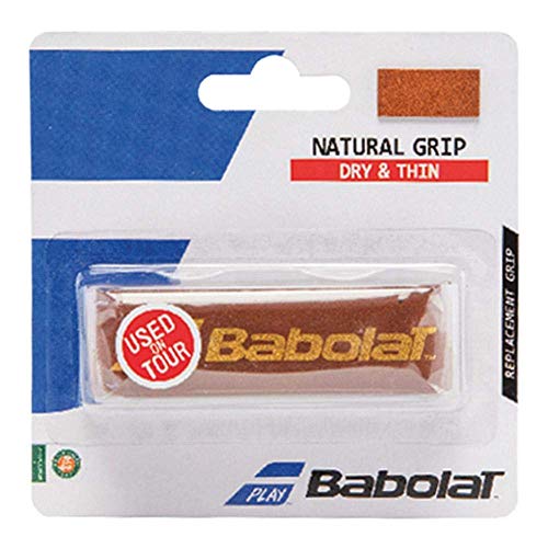 Babolat Natural Grip Accesorio Raqueta de Tenis, Unisex Adulto, marrón, Talla Única