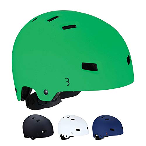 BBB Cycling Billy-Casco de Bicicleta Infantil (plástico ABS, Talla M (55-58 cm), Color Verde Mate