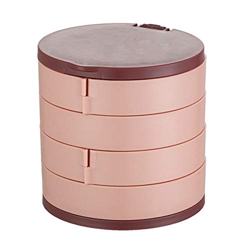 BEP Joyero, Joyero Multicapa Giratorio De 360 ° A Prueba De Polvo Y Caja De Almacenamiento Antideslizante para Anillos Pulseras Pendientes Collares, 10 * 10 * 10 CM (L*W*H),Rosado BEP Joyero, Joyero Multicapa Giratorio De 360 ° A Prueba De Polvo Y Caja De Almacenamiento Antideslizante para Anillos Pulseras Pendientes Collares, 10 * 10 * 10 CM (L*W*H),Rosado