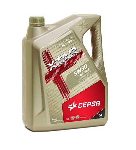 CEPSA 513943077 Xtar 5W30 504.507 5L Lubricante Sintético para Vehículos Gasolina y diésel, 5 L