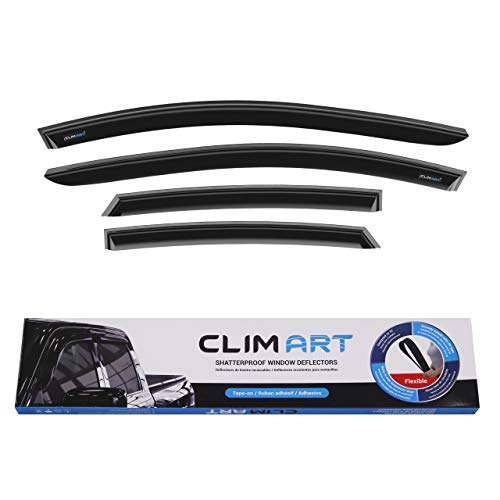 CLIM ARTDeflectores de Aire para Ford Ford Focus III (Notchback/Hatchback) 2010-2017 deflectores de Viento, Cortavientos Ventana Coche, Adhesivos, 4 Unidades CLIM ARTDeflectores de Aire para Ford Ford Focus III (Notchback/Hatchback) 2010-2017 deflectores de Viento, Cortavientos Ventana Coche, Adhesivos, 4 Unidades