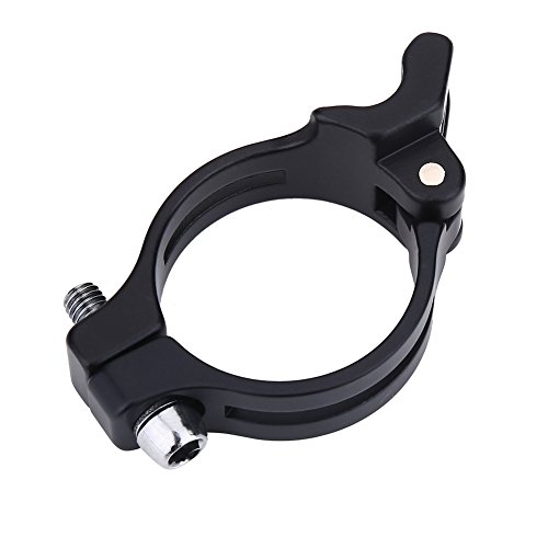 Desviador Abrazadera Aleación de Aluminio Bicicleta Trigger Abrazadera Freno Desviador Tubo Desviador Abrazadera para Soldadura Fuerte Desviador Delantero(31.8mm)