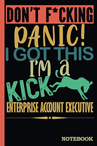 Don't F*cking Panic │ I'm a Enterprise Account Executive Notebook: Funny Sweary Enterprise Account Executive Gift for Coworker, Appreciation, Birthday │ Blank Ruled Writing Journal Diary 6x9