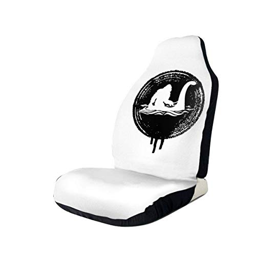 Fall Ing Montar Loch Ness Monster Funda de asiento de automóvil Protector Fundas de cojines Se adapta a la mayoría de los automóviles