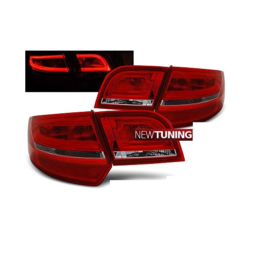 Faros traseros LED para Audi A3 8P Sportback 2004–2008, color rojo / transparente