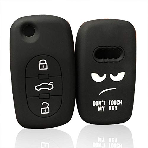 FBFGSilicone Car Remote Key Cover Case para Audi A4 B8 A3 A2 S3 S4 RS4 A6 S6 S8 TT Roadster Cabriolet Dont Touch My Key Holder Sits