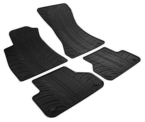 Gledring 0703 Alfombrillas de Goma Compatible con Audi A5 Sportback 12/2016- (Perfil T 4-Partes + Clips de Montaje), Negro