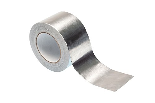 Gocableties - Cinta adhesiva de aluminio (50 m x 75 mm, alta calidad, resistente), plateado