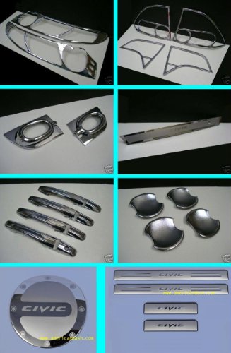 HONDA Civic Chrome Exterior ABS Accesorio La moldura del Kit del 2006 2007 2008 2009 2010 2011