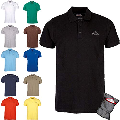 Kappa Polo Clásico Edición ZiATEC con práctica Bolsa de lavandería | Camisa de Golf básica de Mangas Cortas, Mezclas en Muchos Colores, tamaño:M, Color:1 x Terra