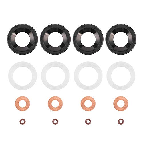 Kit de lavadora de sellos de inyector diesel, 1233683 198185 ABS + reemplazo de sellos de inyector de goma Kit de lavadora de sellos de inyector diesel, 1233683 198185 ABS + reemplazo de sellos de inyector de goma