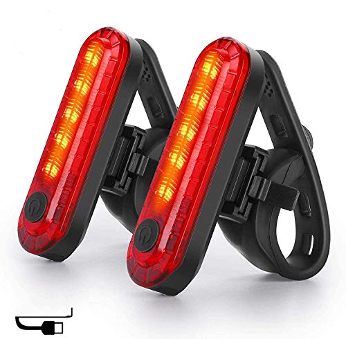 Nestling Luz Trasera para Bicicleta,Luz de Destello de Seguridad USB Recargable Ultra Brillante LED Rojo Fácil de Instalar, Impermeable,Faro Trasero Bici para Máxima Seguridad de Ciclismo (2 pcs)