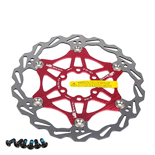 Newgoal Disco de Freno de Disco de Bicicleta, 160mm Bicicleta de montaña Flotante Disco de Freno Centro de Bloqueo Accesorios de Bicicleta(Rojo) Newgoal Disco de Freno de Disco de Bicicleta, 160mm Bicicleta de montaña Flotante Disco de Freno Centro de Bloqueo Accesorios de Bicicleta(Rojo)