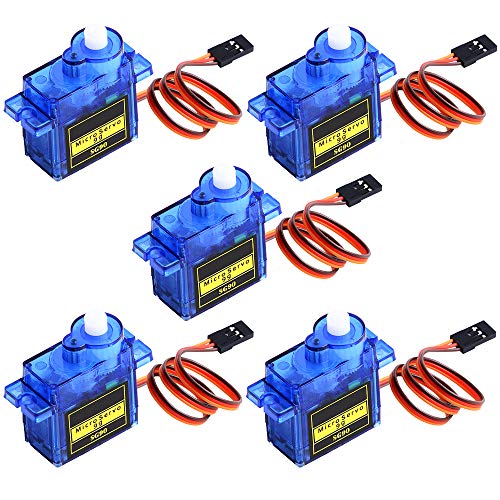 owootecc Micro Servo Motor SG90 9g Robot RC Controles del Barco del Aeroplano del Helicóptero Mini Servo (5pcs SG90) owootecc Micro Servo Motor SG90 9g Robot RC Controles del Barco del Aeroplano del Helicóptero Mini Servo (5pcs SG90)