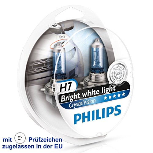 Philips Crystal Vision Ultra 2x H7 4300k Xenon efecto + 2x W5W BVU 12972CVUSM Duo E1