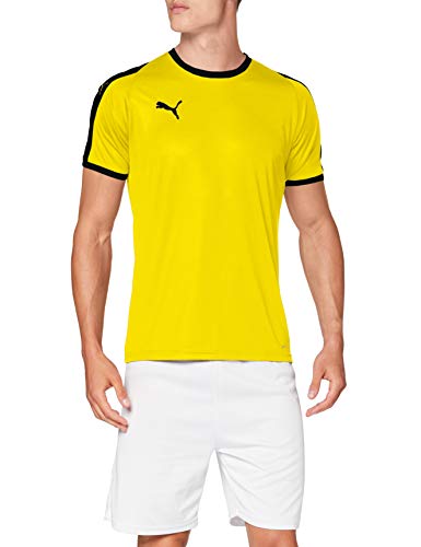 PUMA Liga Jersey Camiseta, Hombre, Cyber Yellow/Black, 3XL