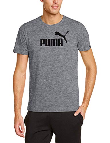 PUMA T-Shirt Essentials No.1 Logo tee Camiseta, Hombre, Gris, L