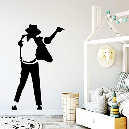 Rock Pop Music Super Star Michael Jackson Classic Dance Pose Etiqueta de la pared Vinilo Coche Calcomanía Boy Fans Dormitorio Sala de estar Club Studio Decoración para el hogar Mural