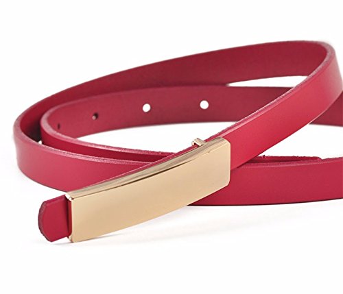 SAIBANGZI Cinturones Cinturón De Cuero para Mujer  Accesorios De Ropa Casual Y Cinturón De Cuero Gules,