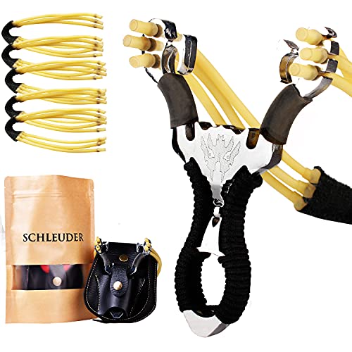 Schleuder Stainless/Sports Objetivos y Accesorios, with 5 Spare Rubber and Objetivos y Accesorios Bag×1, Suitable for, Outdoor Match Training.
