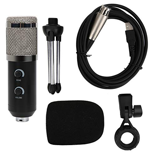 Semiter Regalos de Abril Micrófono de grabación de Estudio, micrófono K Song, Cables USB de 3,5 mm de Sonido nítido para Cantar en línea en casa