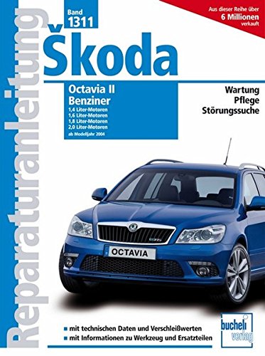 Skoda Octavia II Benziner / Modelljahr 2004: 1.4-Liter 59 kW, 16V MPI; 1.6-Liter 85 kW, 16V FSI; 1.8-Liter 118 kW, 16V TFI; 2.0-Liter 147 kW, 16V TFSI: 1311