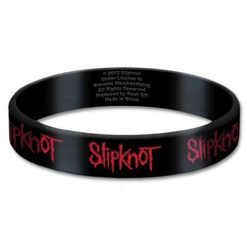 Slipknot Black Wristband Gummy Rubber Bracelet Band Logo Name Gift Official