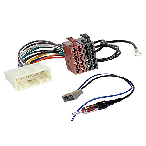 Sound-Way Autoradio Cable Conector Adaptador ISO Enchufe y Adaptador Antena Radio de Coche Compatible con Fiat, Nissan, Opel, Renault, Subaru
