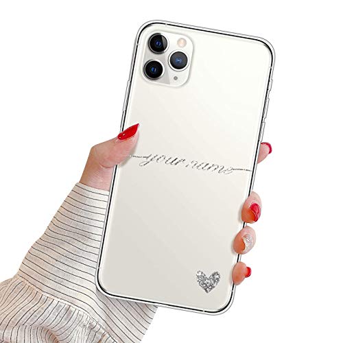 Suhctup Funda Personaliza Compatible con Samsung Galaxy A20E Carcasa de Silicona con Amor y Texto Personablizable TPU Ultrafina Suave Transparente Antigolpes Proteccion Caso（Plata）
