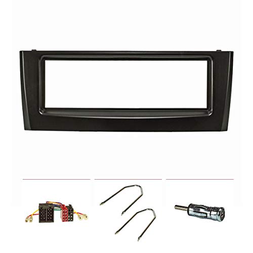 tomzz Audio 2414-029 - Juego de embellecedor de radio compatible con Fiat Grande Punto tipo año 199 2005 – 2009, color negro, con adaptador de radio ISO, adaptador de antena ISO DIN, llave de desbloqueo. tomzz Audio 2414-029 - Juego de embellecedor de radio compatible con Fiat Grande Punto tipo año 199 2005 – 2009, color negro, con adaptador de radio ISO, adaptador de antena ISO DIN, llave de desbloqueo.