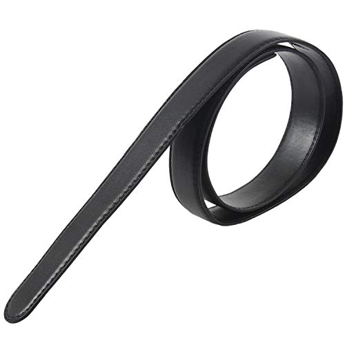 TOOGOO - Cinturón de piel para hombre, de cintura automática, sin hebilla, color negro