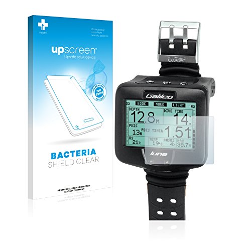 upscreen Protector Pantalla Compatible con Uwatec Galileo Luna Película Protectora Antibacteriana