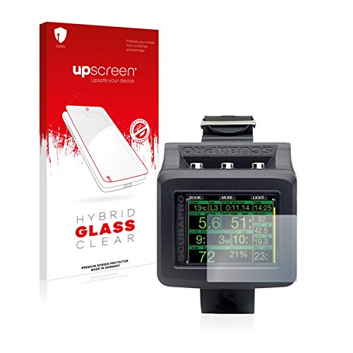 upscreen Protector Pantalla Cristal Templado Compatible con Uwatec Galileo G2 Hybrid Glass - 9H Dureza
