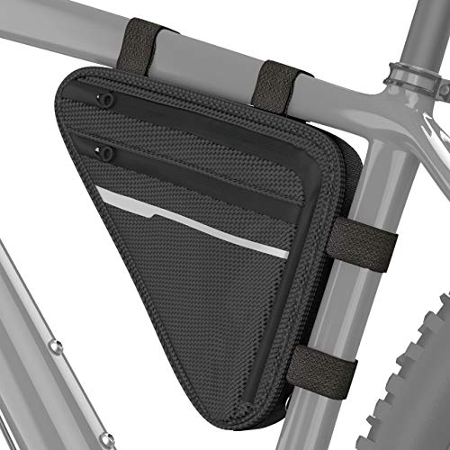 Velmia Bolsa Triangular Impermeable para Bicicleta, Funda para Manillar, Bolsa Triangular Ideal para candado de Bici, Herramientas, Chubasqueros Velmia Bolsa Triangular Impermeable para Bicicleta, Funda para Manillar, Bolsa Triangular Ideal para candado de Bici, Herramientas, Chubasqueros