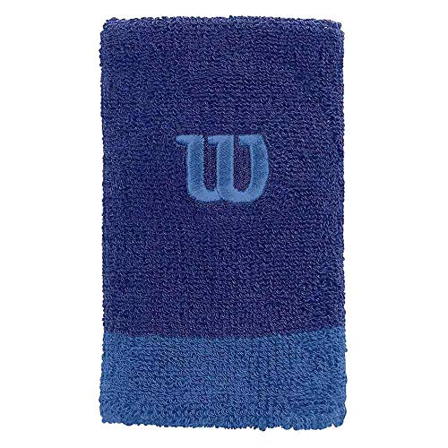 Wilson Extra Wide W Wristband - Muñequera, Unisex Adulto, Azul(Mazarine Blue./Prince Blue/Prince B)