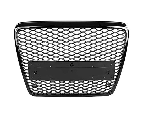 Xinshuo ABS Honeycomb Type Mesh Front Radiator Grille for RS6 Style A6/S6 2008-2011 1-Pack