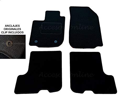 Accesorionline Alfombrillas para Dacia SANDERO/Logan/Logan MCV (Desde 2012) 3/5puertas A Medida con talonera