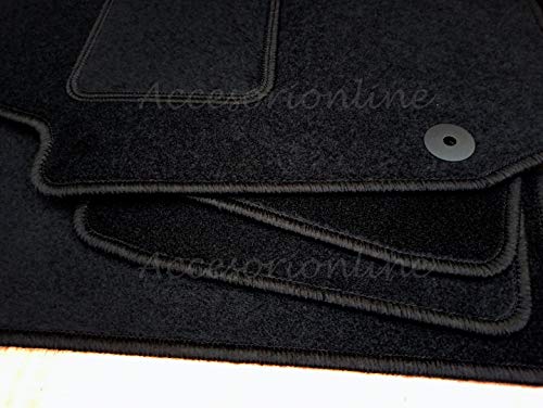 Accesorionline Alfombrillas para Peugeot 307 (2001-2009) Todos los Modelos a Medida con talonera Alfombras esterillas (307 3/5puertas)