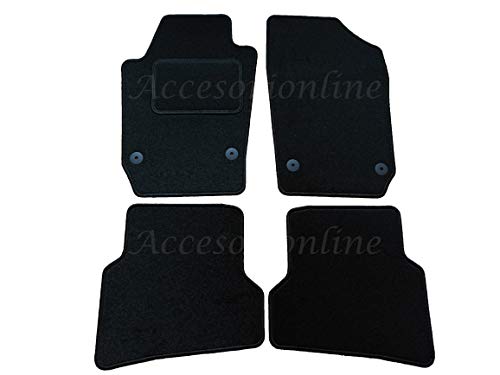 Accesorionline Alfombrillas Seat Ibiza 2008-2017 con Acabado Ibiza alfombras esterillas 6J