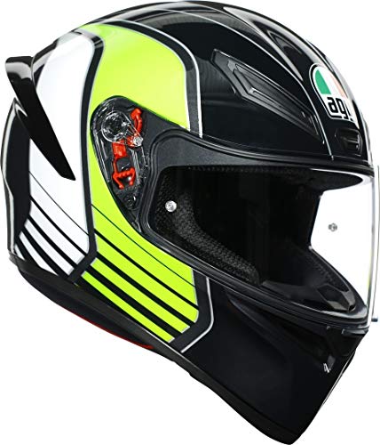 AGV Casco K1 Multi Power Gunmetal/blanco/verde L