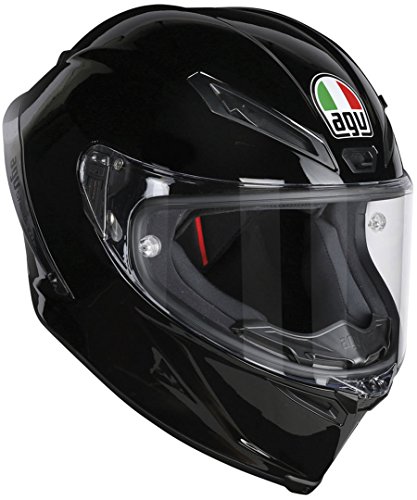 AGV Casco Moto corsa R E2205 Solid plk, Negro, XL