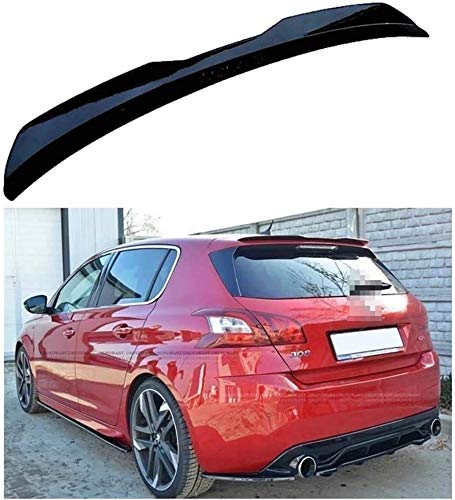 Alerón Trasero de Coche ABS Trasero Techo Maletero Spoiler para Peugeot 308 GTI 2015-2020, Cola Lip Spoiler Techo ala AleróN Auto Accesorios Decorativos