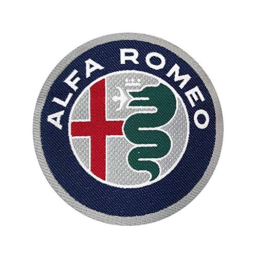Alfa Romeo 21823 - Parches adhesivos oficiales con logotipo, diámetro 75 mm