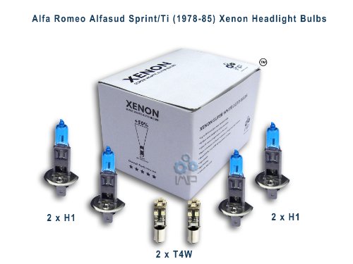 Alfa Romeo Alfasud Sprint /Ti (1978-85) Xenon Headlight Bulbs H1, H1, T4W