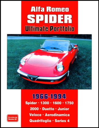 Alfa Romeo Spider Ultimate Portfolio 1966-1994: Spider. 1300. 1600. 1750. 2000. Duetto. Junior. Veloce. Aerodinamica Quadrifoglio. Series 4