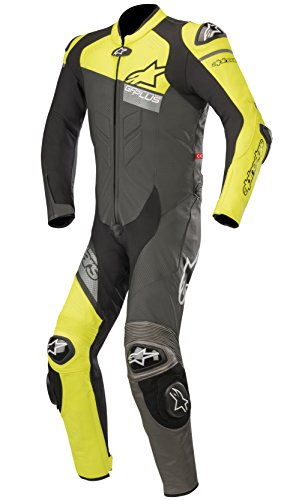 Alpinestars GP Plus Venom - Mono de piel (1 pieza), color negro y amarillo