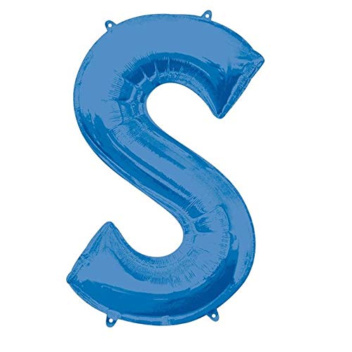 anagram balón de papel de aluminio 16""-40 cm letra S Azul, 7 a3827111 