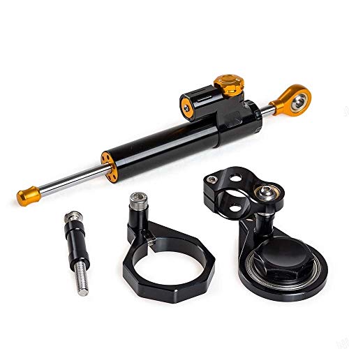 Anhui-dsb Kit de Soporte de Montaje del Amortiguador del estabilizador de la dirección de la Motocicleta para Suzuki GSX-R600 / 750 GSXR 600 GSXR750 GSX R 2006-2010 07 2008 2009 (Color : Black Gold)